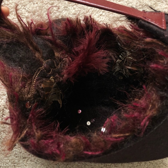 NWOT Comolette El Bichagâse Paris felt wine purse - Picture 2 of 11